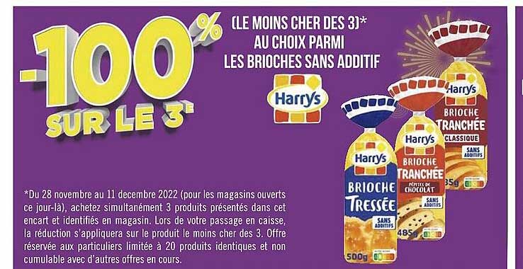 brioches sans additif harrys
