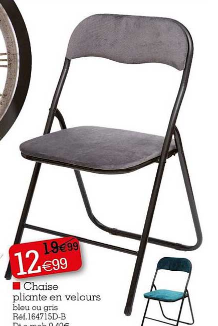 Chaise Pliante En Velours