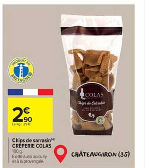 chips de sarrasin crêperie colas