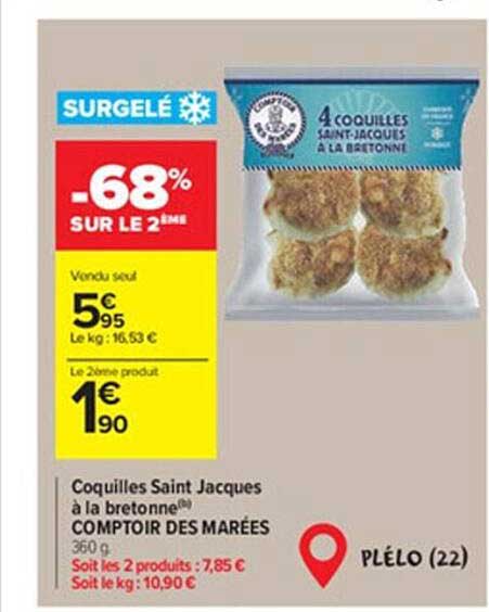 coquilles saint jacques à la bretonne comptoir des marées