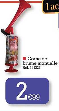 corne de brume manuelle