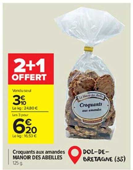 croquants aux amandes manoir des abeilles