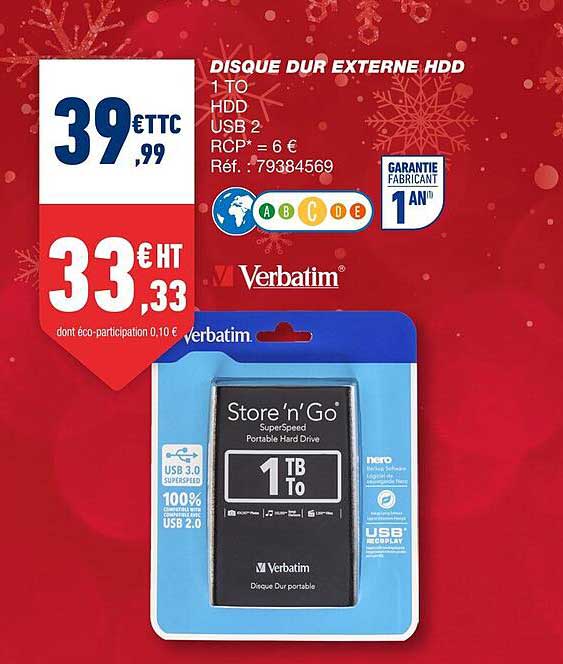 disque dur externe hdd verbatim