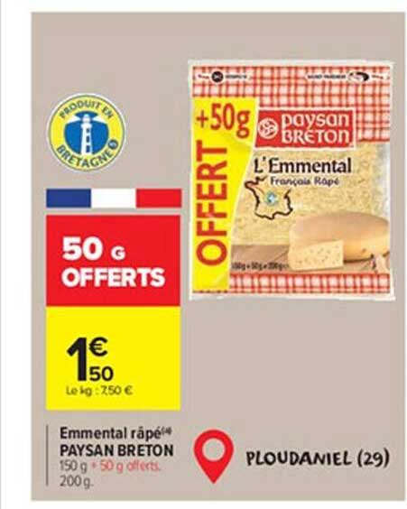 Emmental Râpé Paysan Breton