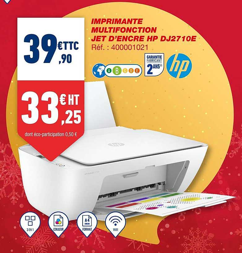 imprimante multifonction jet d'encre hp dj2710e