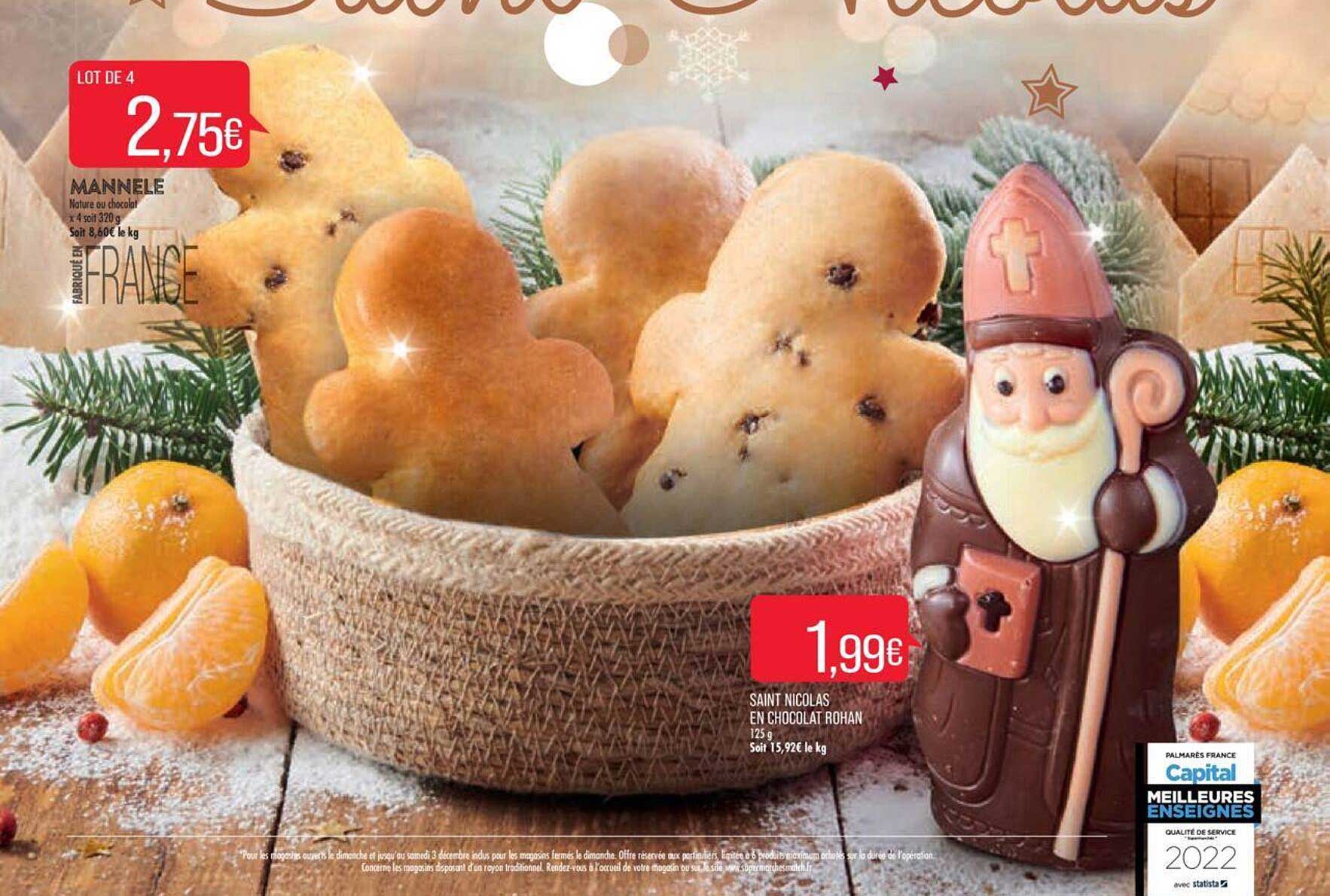 mannele, saint nicolas en chocolat rohan