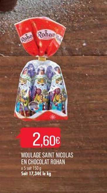 moulage saint nicolas en chocolat rohan
