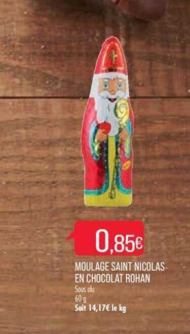 moulage saint nicolas en chocolat rohan