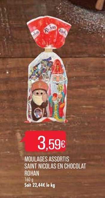 moulages assortis saint nicolas en chocolat rohan