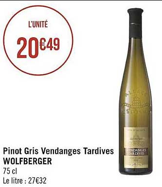 pinot gris vendanges tardives wolfberger