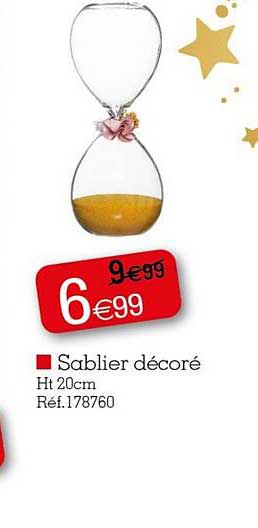 sablier décoré ht 20 cm