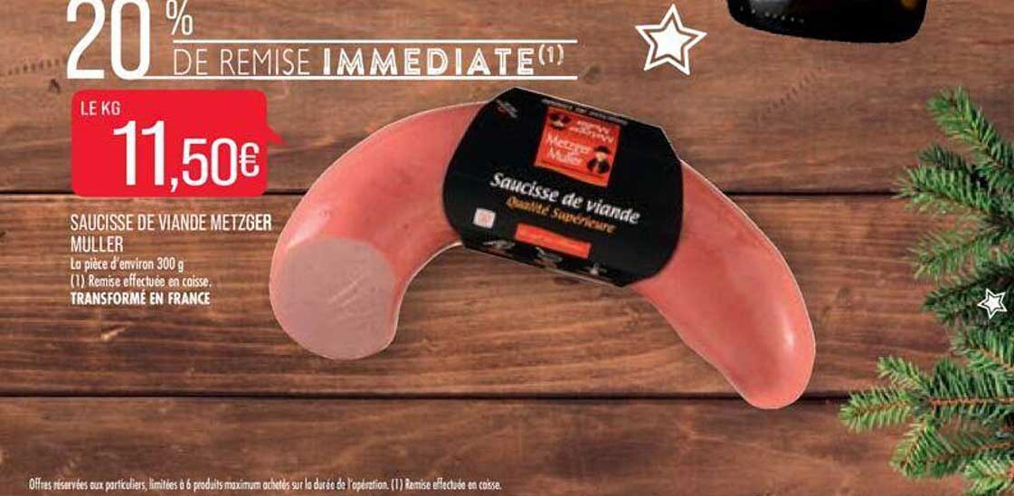 saucisse de viande metzger muller