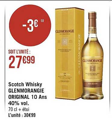 scotch whisky glenmorangie original 10 ans 40% vol.