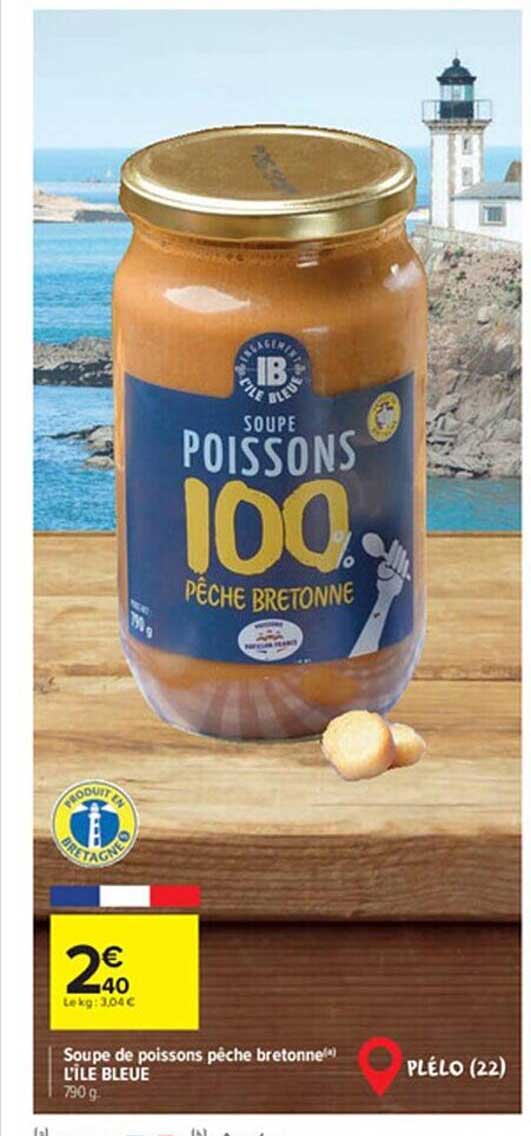 soupe de poissons pêche bretonne l'île bleue