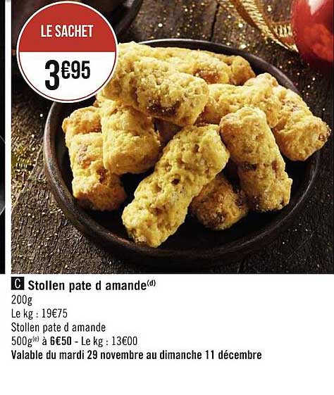 stollen pâte d'amande