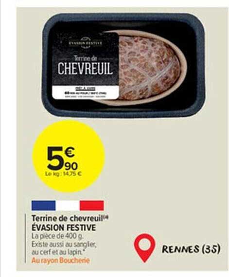 terrine de chevreuil évasion festive