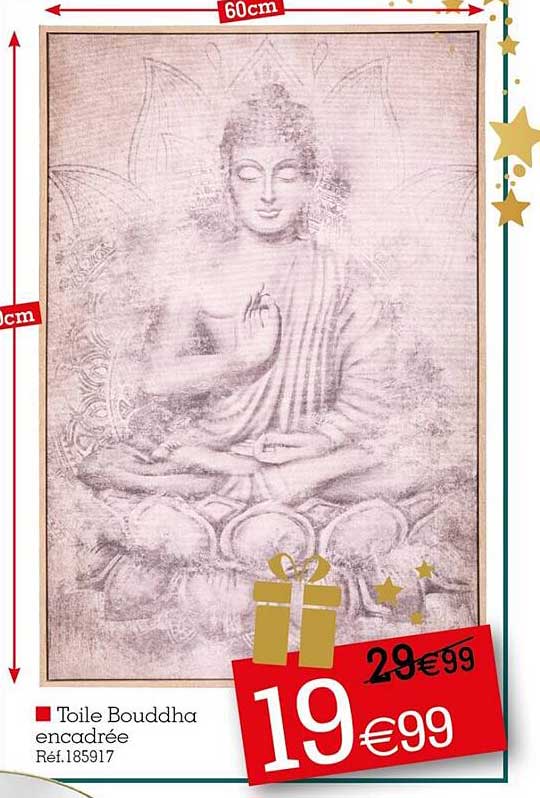 toile bouddha encadrée