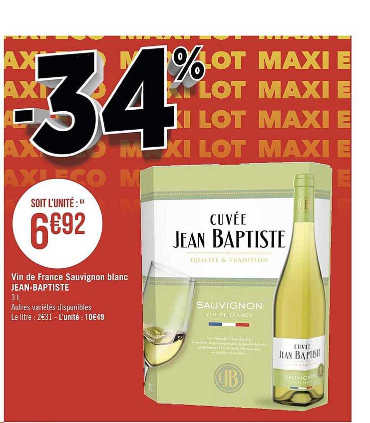 vin de france sauvignon blanc jean-baptiste