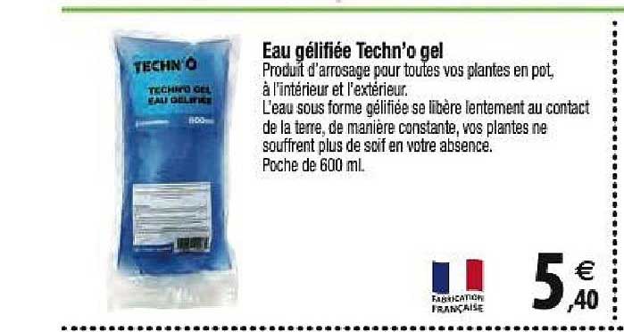 Eau Gélifiée Techn'o Gel