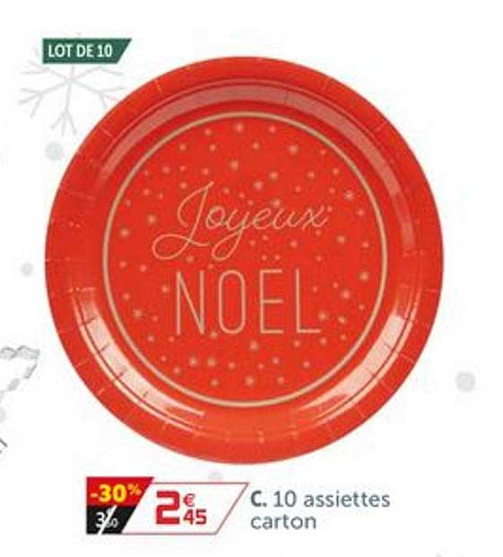 10 Assiettes Carton