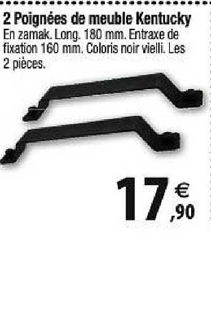 2 poignées de meuble kentucky