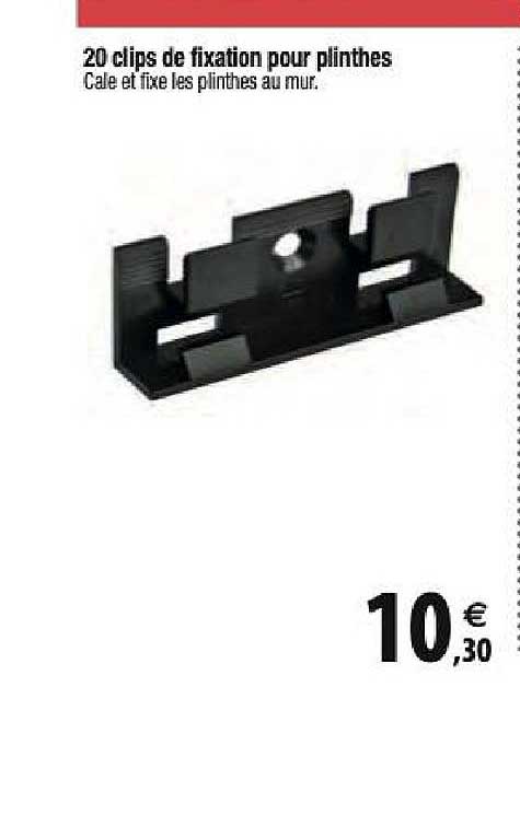 20 clips de fixations pour plinthes