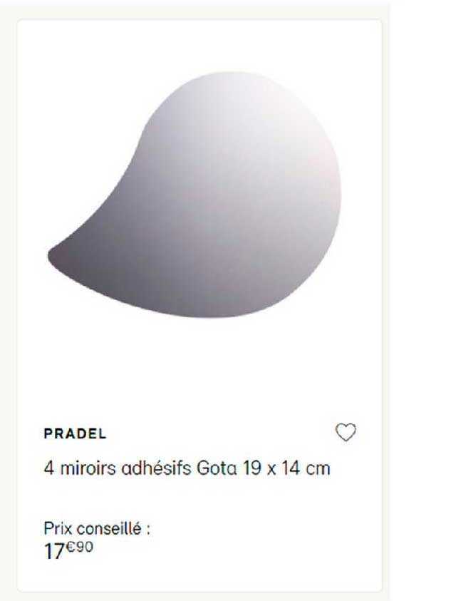 4 miroirs adhésifs gota pradel