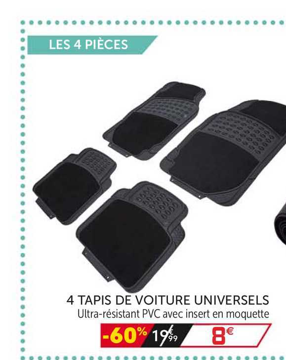 4 tapis de voiture universels