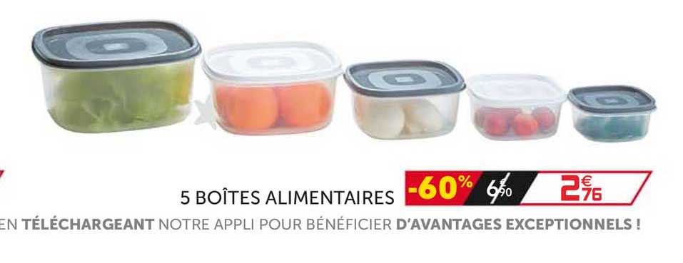 5 boîtes alimentaires