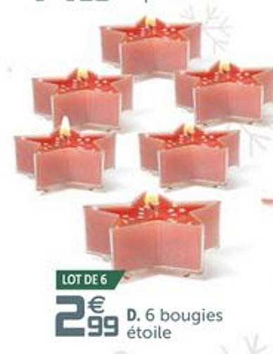 6 Bougies étoile