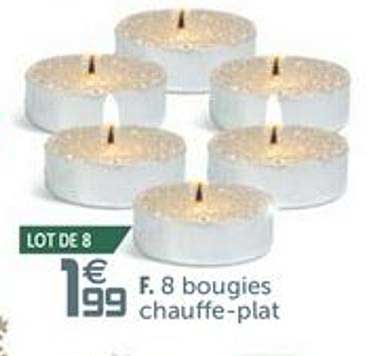 8 bougies chauffe-plat
