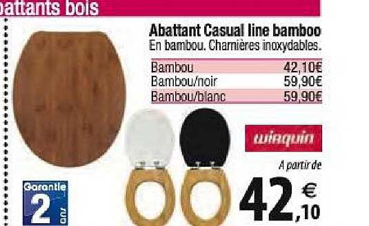 abattant casual line bamboo
