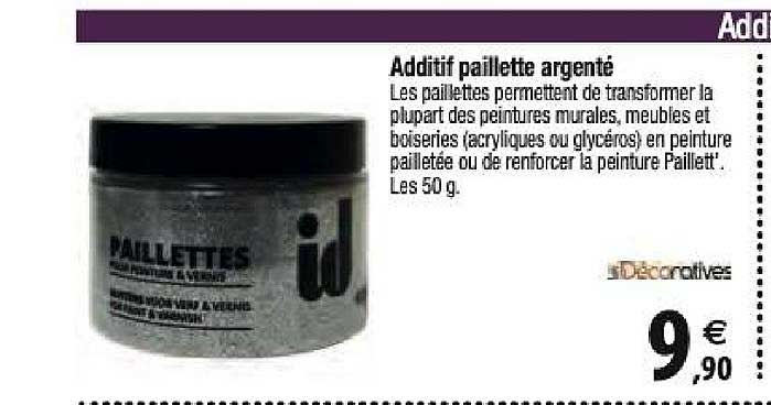 additif paillette argenté décoratives