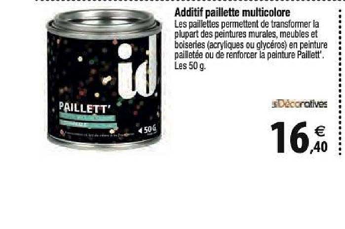 additif paillette multicolore décoratives