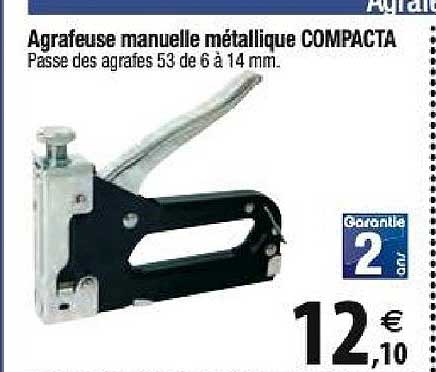 agrafeuse manuelle métallique compacta