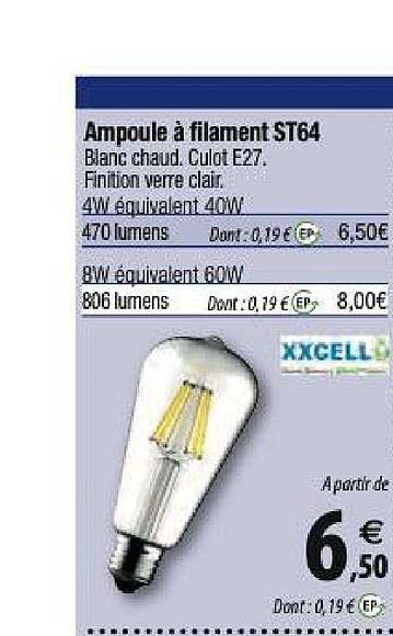 ampoule à filament st64