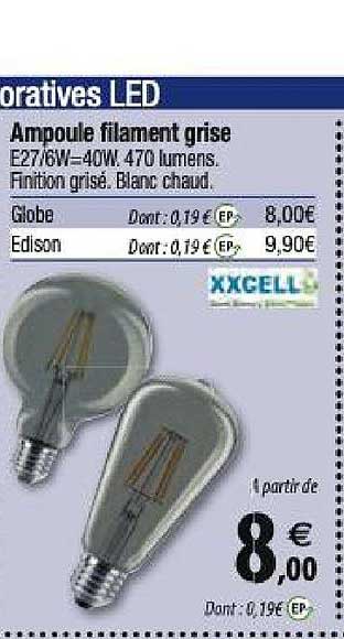 ampoule filament grise
