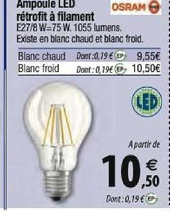 Ampoule Led Rétrofit à Filament Osram
