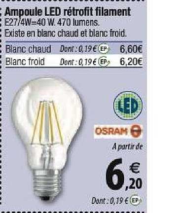 ampoule led rétrofit filament