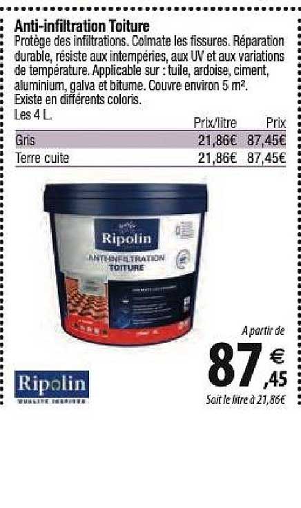 Anti Infiltration Toiture Ripolin