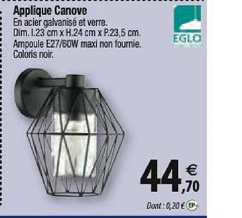 applique canove eglo