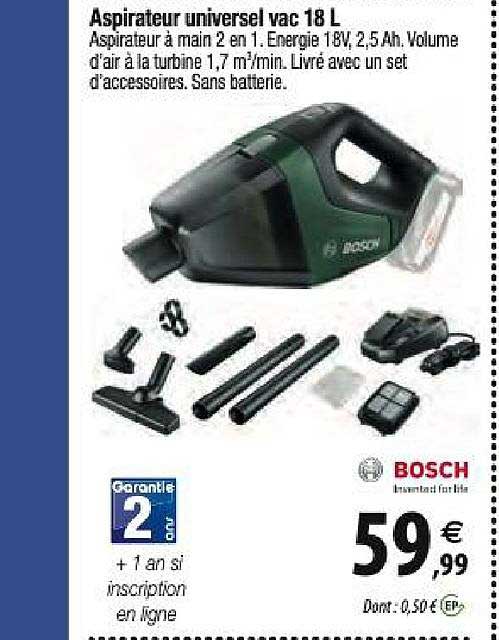 aspirateur universel vac 18 l