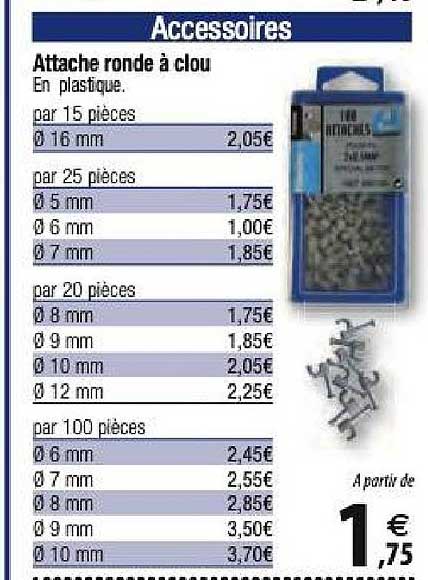 attache ronde à clou