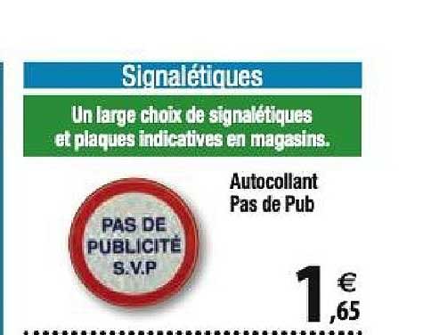 autocollant pas de pub
