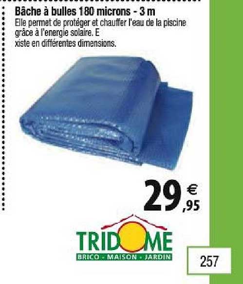 Bâche à Bulles 180 Microns - 3m