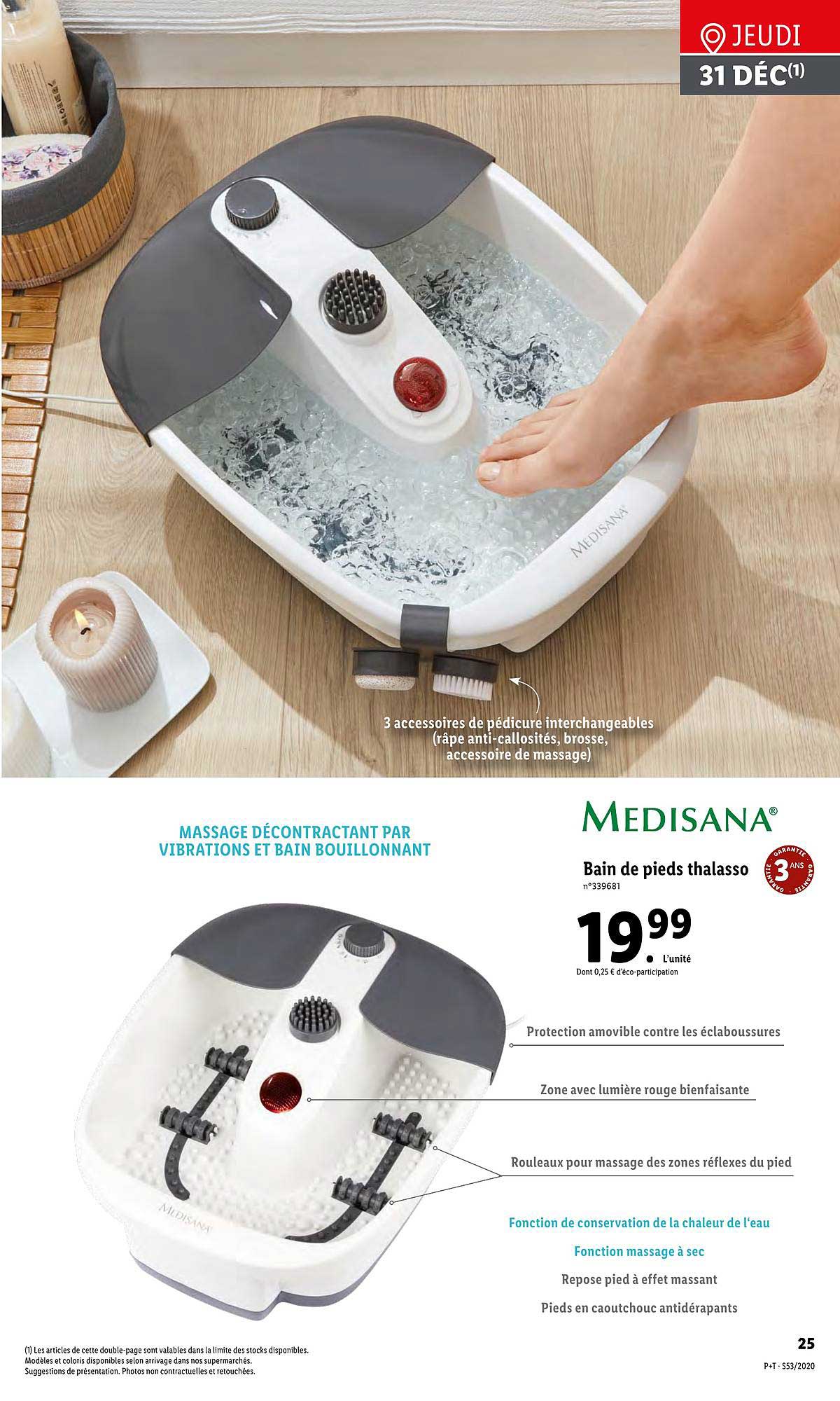 bain de pieds thalasso medisana