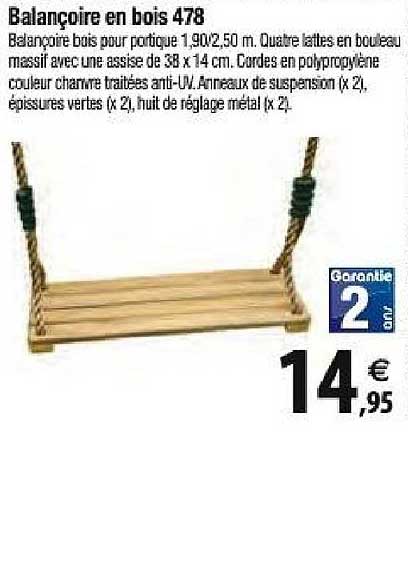 balançoire en bois 478
