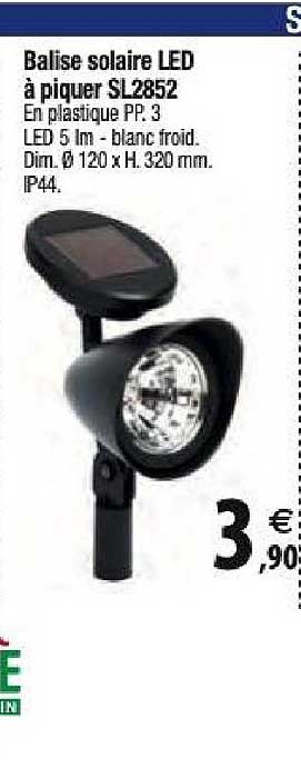 balise solaire led à piquer sl2852