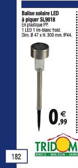 balise solaire led à piquer sl9818