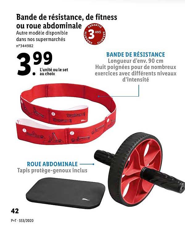 Bande De Résistance De Fitness Ou Roue Abdominale